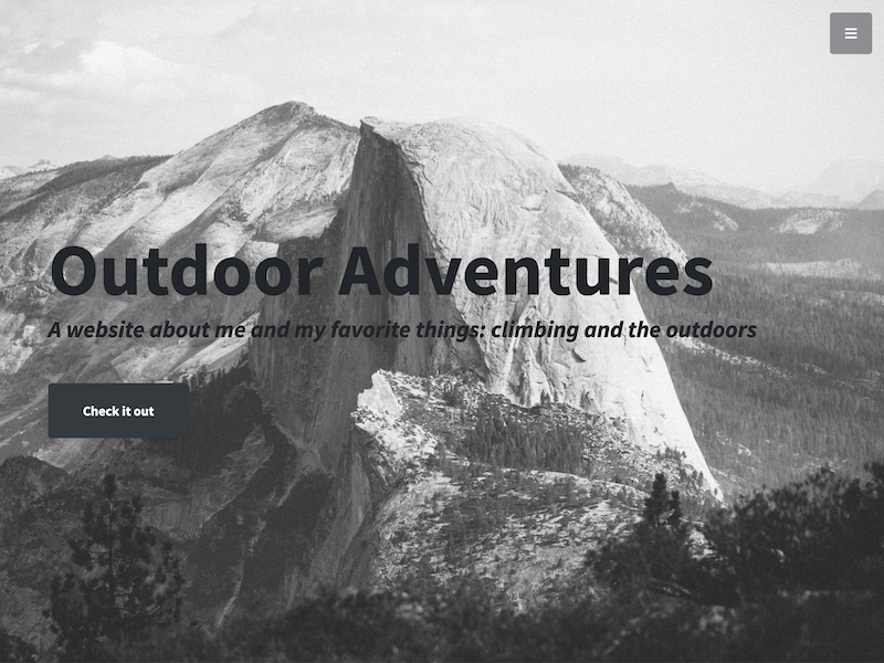 Climbing & Hiking Website
